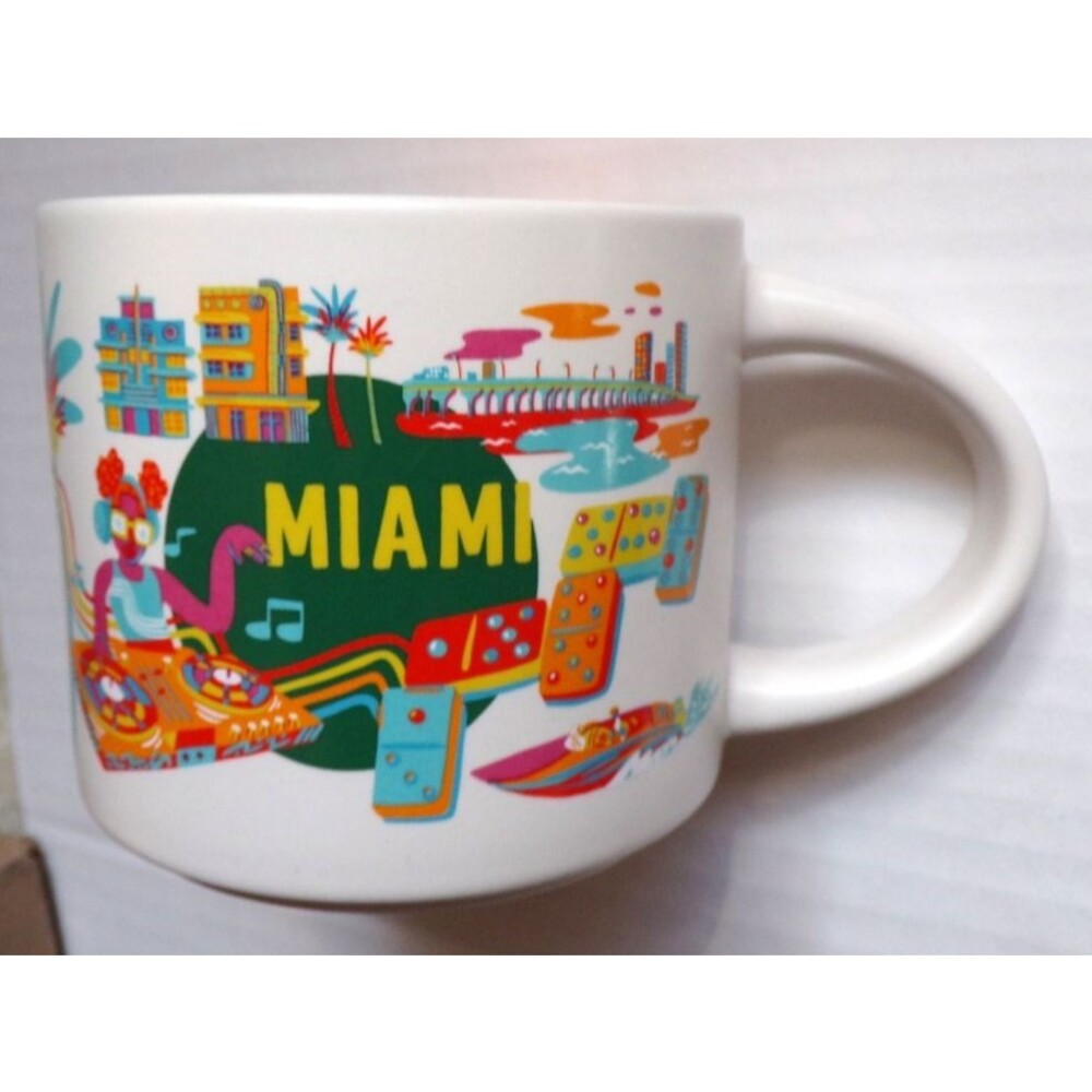 Starbucks 2024 Miami Florida Discovery Series 14oz Ceramic Mug NEW IN BOX - Picture 6 of 7